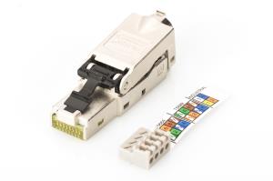 CAT6a Field Termination Plug - STP, dust cap, bend relief