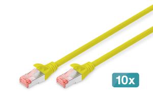 Patch cable - CAT6 - S/FTP - Snagless - Cu - 3m - yellow - 10pk