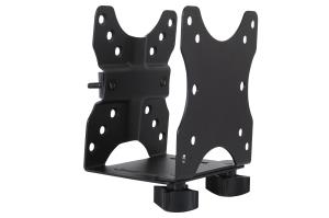 Multifunctional Mini Desktop PC holder for table, clamp or between a monitor mount inst. VESA 75x75, 100x100