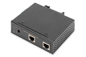Industrial Gigabit PoE++ Splitter, 802.3bt selectable power output: 12VDC,16VDC,24VDC,48VDC