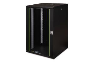 wall mounting cabinet, 20U Unique 998x600x600mm, color black (RAL 9005)