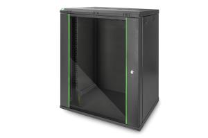 Wall mounting cabinet - 16U 816x600x450mm, black (RAL 9005)