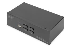 KVM Switch - 4 Port, Dual Display, 4K, DisplayPort