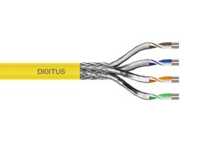 installation cable - Cat 7a - S/FTP - AWG 22/1 simplex - 1000m - Yellow - Cca