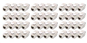 CAT6a Keystone Jack - shielded, tool free connection - 48 Pcs