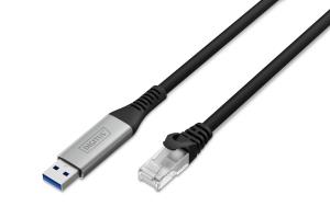 USB 3.2 Gen1 - RJ45 Ethernet cable - CAT6a S/FTP Black - 5m