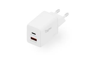USB GaN Charger 45W 1x USB-C 1x USB-A White