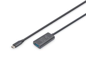 Active USB-C Extension Cable - 5G USB 3.2 Gen1 USB-C - USB-A (M/F) - 5m