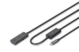 Active USB-C Extension Cable - 5G USB 3.2 Gen1 USB-C - USB-A (M/F) - 10m