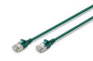 Slim Patch cable - CAT6A - F-FTP - 50cm - Green