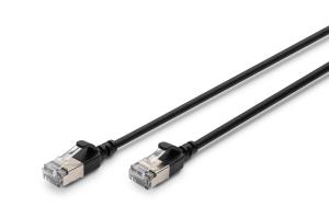 Slim Patch cable - CAT6A - F-FTP - 1m - Black