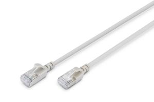 Slim Patch cable - CAT6A - F-FTP - 10m - Grey