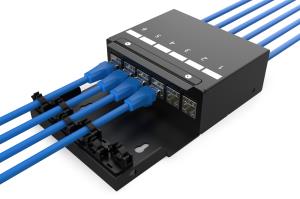 Consolidation Point Box - 6 ports Keystone modules with smart cable manager