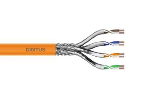 installation cable - Cat 7 - S/FTP - AWG 23/1 simplex - 100m - orange