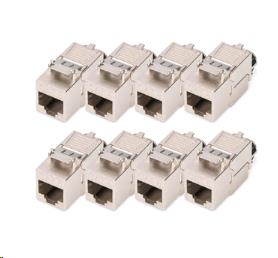 Cat.8.I Keystone Module - shielded - tool free, dust cap, 8 pcs.