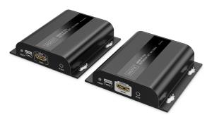 HDMI IP Extender Set - 4K/60Hz 120/200 m, PoE, One-to-Many, CAT, Black