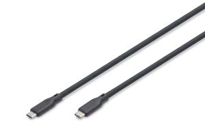 USB Silicone connection cable - USB-C -> USB-C USB4 Version 2.0 80G 240W16K black - 1m