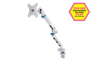 Monitor Mount - Desk - 1 monitor - Tilt/Swivel/Rotate - up to 35in - White