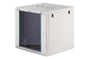 12U wall mounting cabinet - Dynamic-N 600 x 600 mm, unmounted, grey