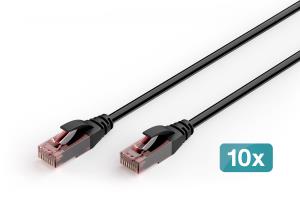outdoor patch cable - CAT6 - U/UTP - Snagless - Cu - 2m - Black - 10pk