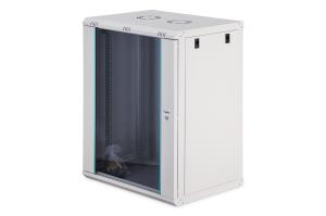 16U wall mounting cabinet - Dynamic-N 600 x 450 mm, unmounted, grey