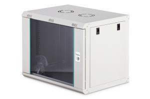9U wall mounting cabinet - Dynamic-N 600 x 450 mm, unmounted, grey