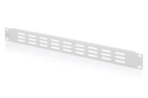 1U blank panel with ventilation grille grey (RAL 7035)