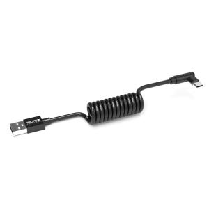 USB-C 90 Spring Spiral Cable - USB-A - 10pk