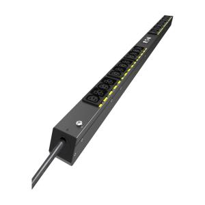 Eaton Basic G4 Rack PDU, 0U, 22.5U, IEC-60309 input, 3m cord, 1ph, 3.7kW, 16A, 200-240V, 24 outlets (12)C13, (12)C39