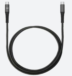 Cable USB C /USB C - 1m - Black Soft Bag