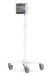 Bundle / Premium Medical Rolling Cart + Apex Secured Enclosure Wall Mount for iPad Pro M4 13in (2024) - White