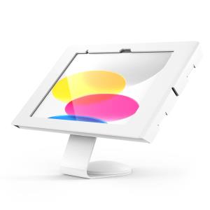 Bundle / VESA Fixed 45 Degree Core Counter Stand or Wall Mount + Apex Secured Enclosure Wall Mount for iPad 10th-11th (A16) Gen - White