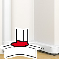 Dlp Snap-on T Piece In Corner White