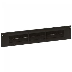 Cable Entry Plate 2u 19 Inches Plastic With Brushes Direct Clipping