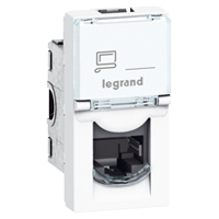Rj45 Socket Mosaic Category 5e Utp 1 Module White