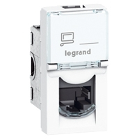 Rj45 Socket Mosaic Category 6a Utp 1 Module White