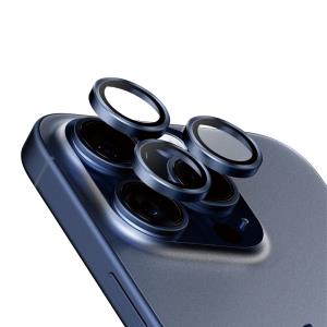 Hoops Camera Lens Protector iPhone 15 Pro and 15 Pro Max Blue Titanium