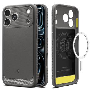 Rugged Armor Case for iPhone 18 Pro/ 17 Pro - MagFit Gray