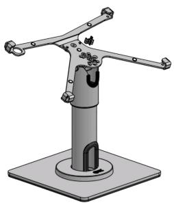 Desk Mounted 160mm Pole With X-frame For Samsung Tab A9+ 11in Black (jbe165-02)